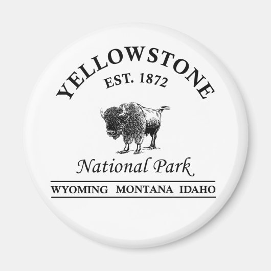Nationaal park Yellowstone Magneet (Voorkant)