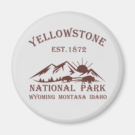 Nationaal park Yellowstone Magneet (Voorkant)