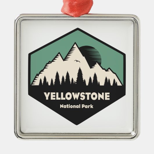 Nationaal Park Yellowstone Metalen Ornament (Voorkant)