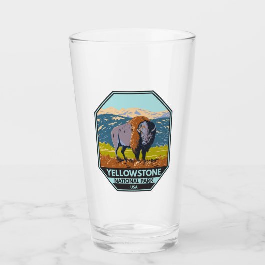 Nationaal park Yellowstone North American Bison Glas (Voorkant)
