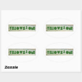 Nationaal Park Yellowstone Ovale Sticker (Vel)