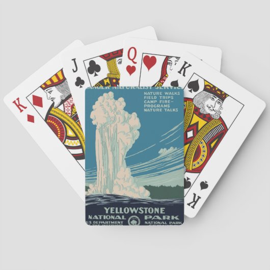 Nationaal Park Yellowstone Pokerkaarten (Achterkant)