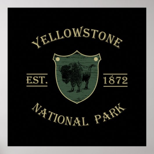 Nationaal park Yellowstone Poster (Voorkant)