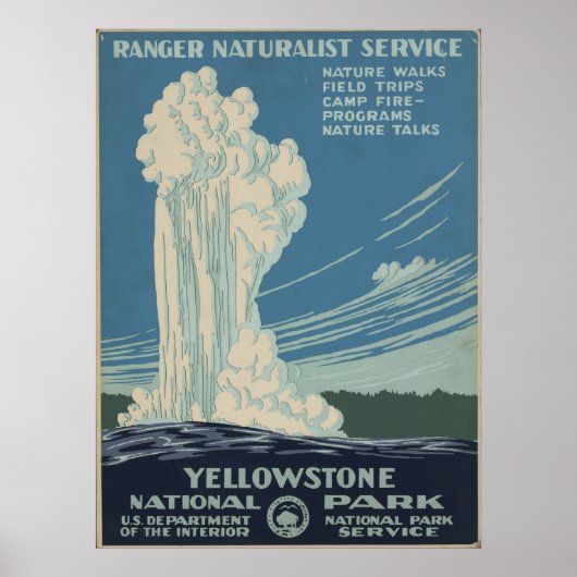 Nationaal Park Yellowstone Poster (Voorkant)
