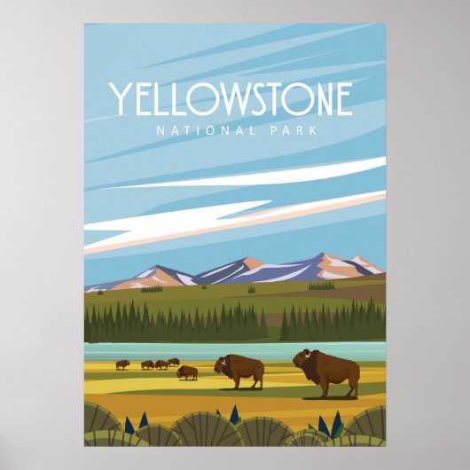 Nationaal park Yellowstone Poster (Voorkant)