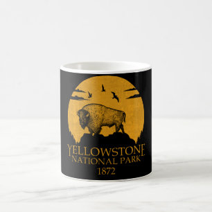 Nationaal park Yellowstone Retro Bison Koffiemok