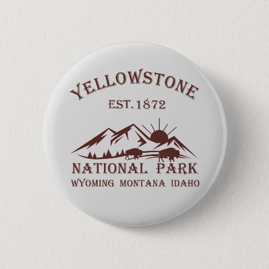 Nationaal park Yellowstone Ronde Button 5,7 Cm (Voorkant)