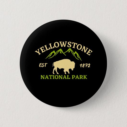 Nationaal Park Yellowstone Ronde Button 5,7 Cm (Voorkant)