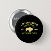 Nationaal Park Yellowstone Ronde Button 5,7 Cm (Voorkant /achterkant)