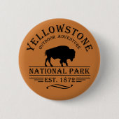 nationaal park yellowstone ronde button 5,7 cm (Voorkant)