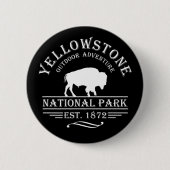nationaal park yellowstone ronde button 5,7 cm (Voorkant)