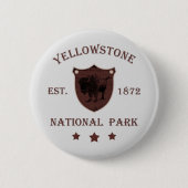 Nationaal park Yellowstone Ronde Button 5,7 Cm (Voorkant)