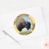 Nationaal Park Yellowstone Ronde Sticker (Envelop)
