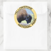 Nationaal Park Yellowstone Ronde Sticker (Tas)