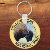 Nationaal Park Yellowstone Sleutelhanger (Voorkant)