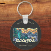 Nationaal Park Yellowstone Sleutelhanger (Voorkant)