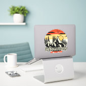Nationaal Park Yellowstone Sticker (Laptop op bureau)