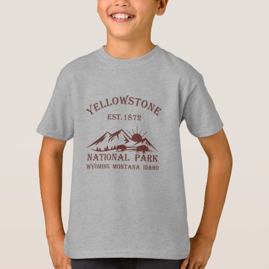 Nationaal park Yellowstone T-shirt (Voorkant)