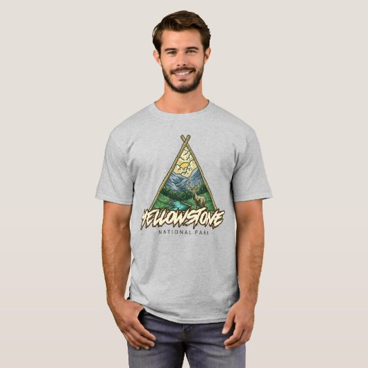 Nationaal Park Yellowstone T-shirt (Voorkant volledig)