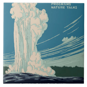 Nationaal Park Yellowstone Tegeltje