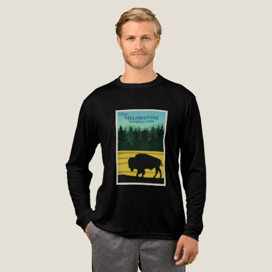 Nationaal Park Yellowstone Tri-Blend Shirt (Voorkant)