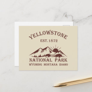 Nationaal park Yellowstone uit het verleden Feestdagenkaart