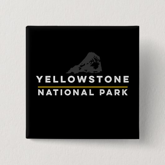 Nationaal Park Yellowstone Vierkante Button 5,1 Cm (Voorkant)