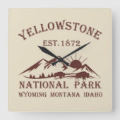 Nationaal park Yellowstone Vierkante Klok (Voorkant)