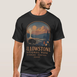 Nationaal Park Yellowstone Vintage Bizon T-shirt