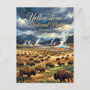 Nationaal Park Yellowstone VS Briefkaart