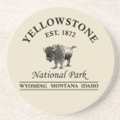 Nationaal park Yellowstone Zandsteen Onderzetter (Voorkant)
