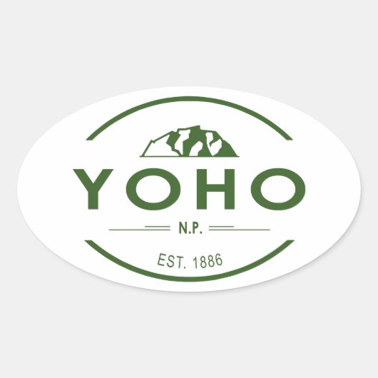 Nationaal park Yoho Ovale Sticker (Voorkant)