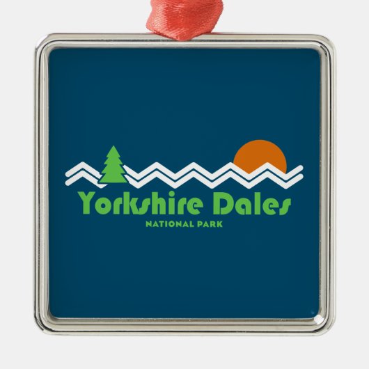 Nationaal park Yorkshire Dales Retro Metalen Ornament (Voorkant)