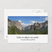 Nationaal park Yosemite Briefkaart (Voorkant / Achterkant)