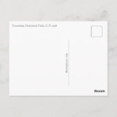 Nationaal park Yosemite Briefkaart (Achterkant)
