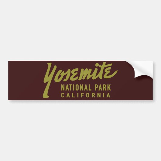 Nationaal park Yosemite Bumpersticker (Voorkant)