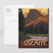 Nationaal park Yosemite - Halve koepel -  Briefkaart (Voorkant / Achterkant)