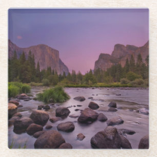 Nationaal park Yosemite in Dusk Glazen Onderzetter