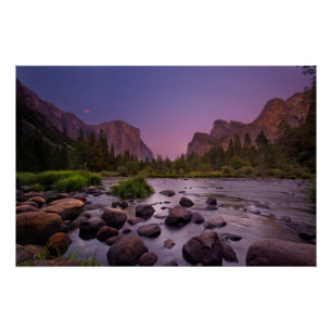 Nationaal park Yosemite in Dusk Perfect Poster