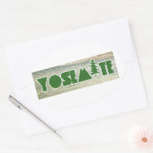 Nationaal park Yosemite Ovale Sticker (Envelop)