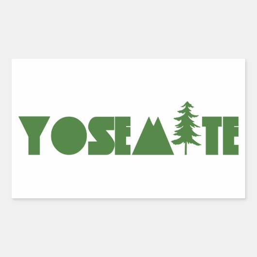 Nationaal park Yosemite Rechthoekige Sticker (Voorkant)