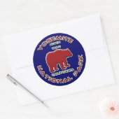 Nationaal park Yosemite Ronde Sticker (Envelop)
