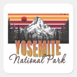 Nationaal park Yosemite Vierkante Sticker