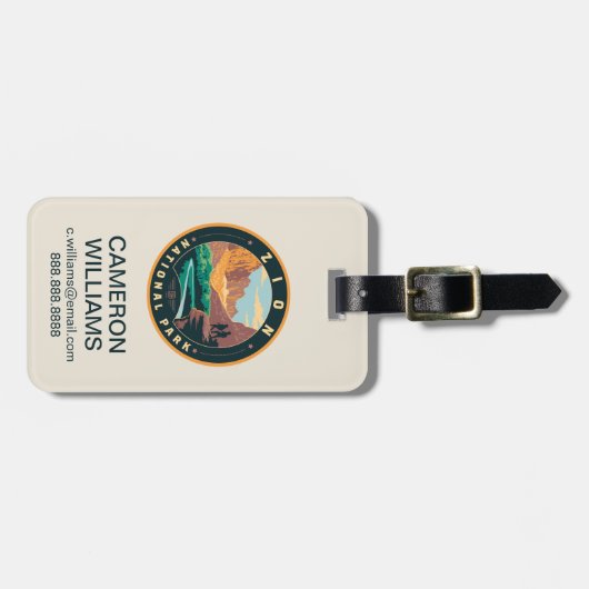 Nationaal Park Zion Bagagelabel (Voorkant horizontaal)