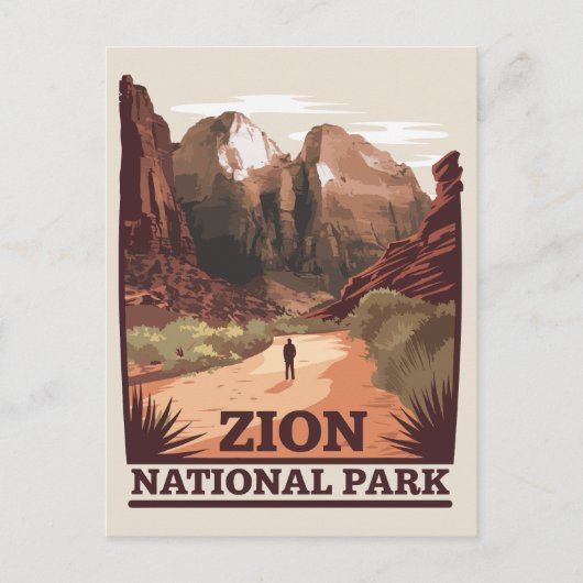 Nationaal Park Zion Briefkaart (Voorkant)