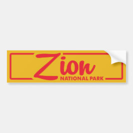 Nationaal Park Zion Bumpersticker