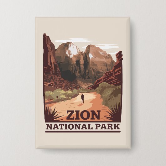 Nationaal Park Zion Button (Voorkant)