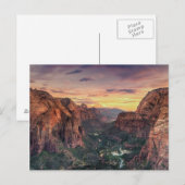 Nationaal Park Zion Canyon Briefkaart (Voorkant / Achterkant)