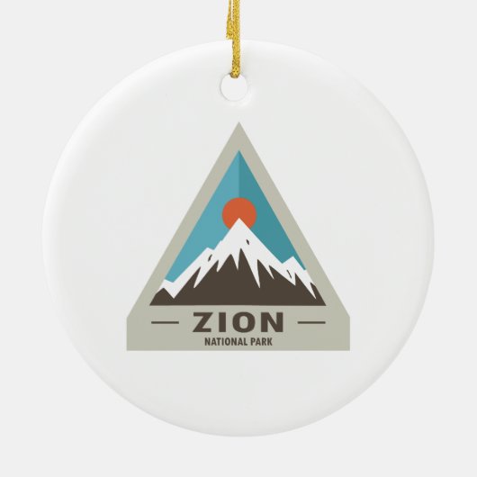Nationaal Park Zion Keramisch Ornament (Achterkant)