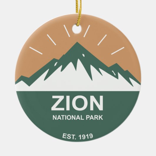 Nationaal Park Zion Keramisch Ornament (Voorkant)